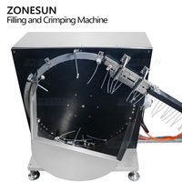 Machine de remplissage et de sertissage automatique monobloc ZONESUN ZS-QW1600D pour aérosols, liquides et gaz, avec distributeur de bouchons