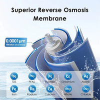 Purificateur d'eau électrique sans réservoir certifié CE OEM 1200G pour évier, filtration 5-6 étapes, usage domestique et hôtelier, autonettoyant intelligent