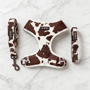 Harnais pour chien OEM, réglable, doux, ensemble de harnais et de laisse pour chien, impression personnalisée de luxe, motif vache - Product Image 2