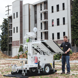 Nouvelle Conception d'Usine : Remorque Solaire Mobile de Surveillance CCTV avec Caméras pour Chantiers de Construction Éloignés - Product Image 5