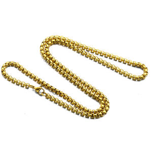 Grosir kalung baja tahan karat lapis emas 18K pria trendi liontin modis & jimat untuk pria - Product Image 3