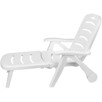 Chaise longue de plage moderne en plein air, dossier en plastique pliable réglable, table basse de loisirs pour piscine, source chaude
