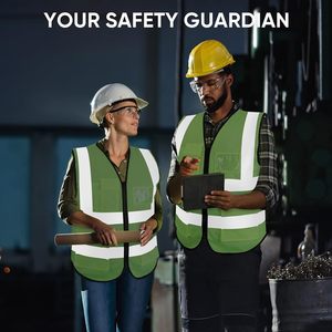 High Visibility Safety <b>Vest</b> ANSI Class 2 Breathable Mesh Reflective for Men Women Work Construction - Product Image 5