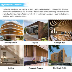 Revêtement imperméable en bois ou en bois <span class=keywords><strong>Bardage</strong></span> de battage en aluminium et <span class=keywords><strong>bardage</strong></span> de clôture Persiennes Façade <span class=keywords><strong>métallique</strong></span> - Product Image 6