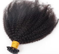 Extensions de cheveux humains Remy vierges bruts 100g, bouclés afro profondément frisés, épaisseur extrême, pointes en U, en I, en K, style bouclé crépu, provenance Birmanie