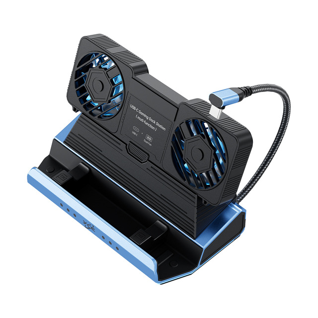 Aluminum Alloy for ROG Ally Gaming Dock Detachable Cooler Fan SSD Slot HDTV 4K Output Type C USB Ports Performance Boost Stock