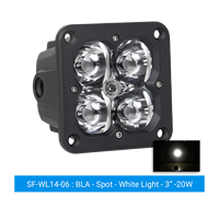 Feux antibrouillard LED 20W, 3,5 pouces, montage encastré, éclairage extérieur automobile, blanc ambre, rétroéclairage, IP67, 9-36V DC, camion, SUV, 4x4, tout-terrain