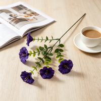 Zomerse realistische kunstzijde Morning Glory takjes trompetbloemen lichtgewicht DIY boeket vaas bureau thuis afstuderen