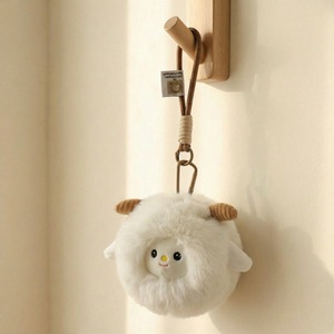 Série de poupées en peluche rondes en forme d'animaux de dessin animé en gros, poupées en peluche agneau, lapin, cheval, tigre, vache, singe, <span class=keywords><strong>dragon</strong></span> - Product Image 2