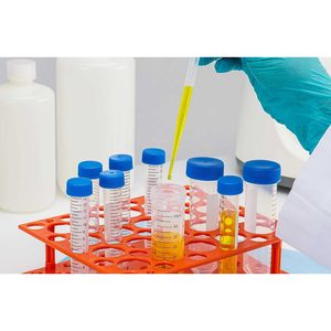 Tubo de centrífuga de 50 ml, azul, con tapa de rosca plana, estéril, graduado, para uso en laboratorio - Product Image 6