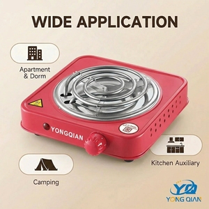 YONGQIAN <span class=keywords><strong>Plaque</strong></span> chauffante électrique portable 150 mm à bobine unique 1000W pour camping et voyage - Product Image 3