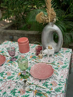 Nappe de table Firdous-e-Khushiyan de luxe, écologique, en coton, style naturel, imprimé floral, pour la décoration de la maison, les mariages, les fêtes de jardin