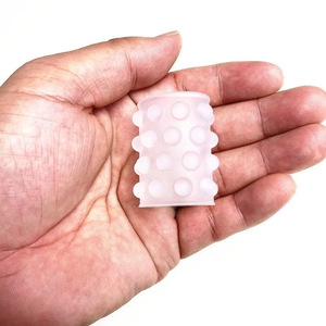 Anillo para Pene de 4 Filas y 32 Bolas, Material TPE Blanco Translúcido, Anillo Sexual para Adultos - Product Image 1