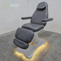 Lit électrique de luxe de salon de beauté du visage à 3 moteurs Table de traitement de massage par spa médical lit esthétique
