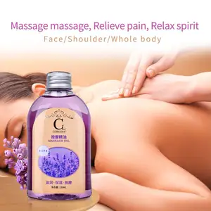 Huile de massage naturelle Spa Vegan Body Essential Massage Huile d'olive biologique pure Huile de massage corporelle à la lavande