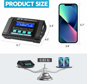 Chargeur/Déchargeur de batterie LiPo intelligent 100W 10A AC/DC 1-6S pour drones RC et FPV - Product Image 2