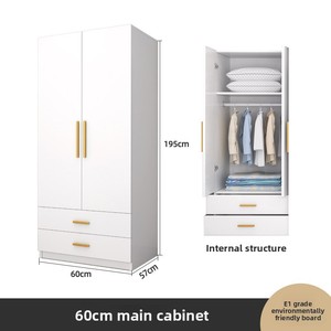 Armario de Bambú Moderno y Sencillo para Dormitorio, con 2 Cajones, para Almacenamiento en Apartamentos Pequeños, Muebles de Dormitorio para Niños - Product Image 6