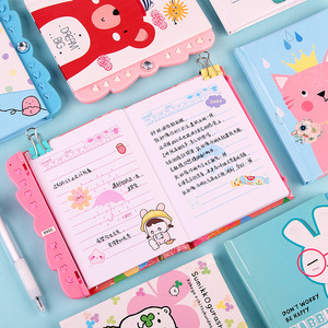 Diario Studentesco con Lucchetto, 100 Pagine, Articoli di Cancelleria, Agenda, Quaderno con Password a Cartoni Animati - Product Image 5