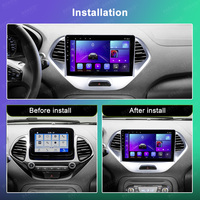Radio Stereo Mobil untuk Ford Figo 2015-2018 Android QLED Layar ISP 9 Inch 2 Din 8 Core 4G WiFi GPS FM BT Carplay Mirror Link HP