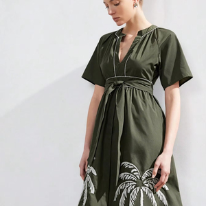 Wholesale Short Dark Green Dress Stretchable Design | Alibaba.com