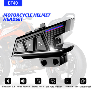 Auriculares para casco de motocicleta BT40 Plus con cancelación de ruido IP67 impermeables Auriculares inalámbricos 5,3 Audifonos para motocicleta - Product Image 2
