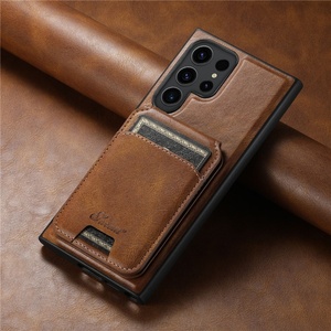 เคสโทรศัพท์แบบกระเป๋าหนัง PU พร้อมช่องใส่บัตรแบบแม่เหล็กถอดได้ รุ่น Retro 2 in 1 สำหรับ Samsung S25 S24 S23 S22 Plus ultra - Product Image 3