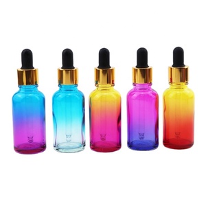 Campione piccolo <span class=keywords><strong>olio</strong></span> essenziale coperchio in oro rosa cilindro di cristallo <span class=keywords><strong>viola</strong></span> trasparente flacone contagocce in vetro rotondo 10mls per oli essenziali 50ml - Product Image 3