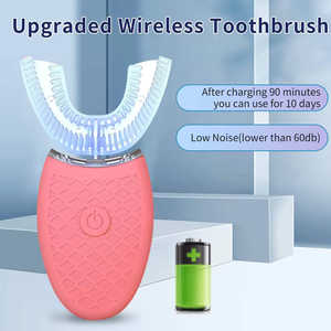 Nouvelle brosse à dents électrique sonique pour enfants, avec conception en forme de U, poils souples en nylon, étanche IPX7, rechargeable, 3 modes de nettoyage - Product Image 2