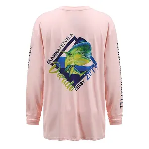 Torneo di logo personalizzato pesca shirt protezione uv quick dry mens
