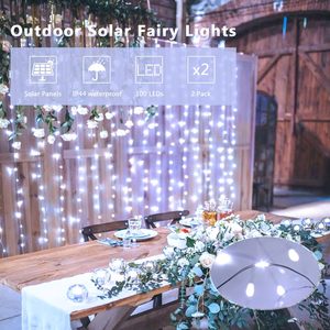 Solar Powered Copper Wire Fairy Lights 2700K Daylight IP65 Waterproof Outdoor <b>Garden</b> <b>String</b> Light - Product Image 3