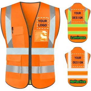 High Vis Reflective Safety Vest Construction Apparel Safety Clothing High Visibility Vest Safety Apparel