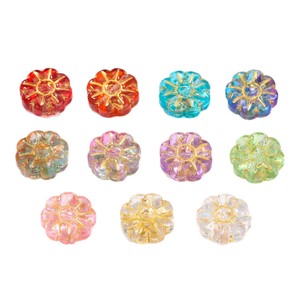 Glass Flower <b>Beads</b> <b>Crystal</b> Lampwork Hot Stamping For Jewelry Making DIY Accessories 10mm Ac4773 - Product Image 5