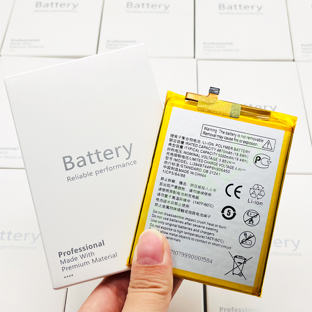 Original Factory Wholesale High-quality 4870mAh 3.85V Rechargeable Li Battery for ZTE A52 Phone Built-in Battery Popular PSE FCC