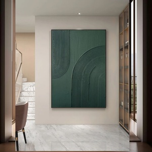 Peinture à l'huile texturée abstraite moderne faite à la main, grande toile 3D minimaliste, nature morte, décoration murale pour la maison - Product Image 2