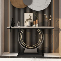 Console de rangement ultra-étroite de style chinois moderne et minimaliste nordique, avec cadre métallique, pour entrée et couloir, à fixer au mur