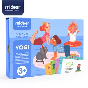 Mideer MD2034 crianças fitness interação pai-filho educação precoce jogo cartões juegos educativos para ninos YOGI CARDS