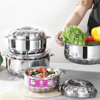 Ensemble de 3 casseroles en acier inoxydable avec couvercles, compatibles gaz et induction, ustensiles de cuisine écologiques