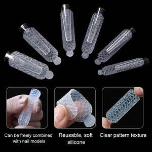 24 pièces de moules à ongles <span class=keywords><strong>en</strong></span> <span class=keywords><strong>silicone</strong></span> 3D double face, coussinets <span class=keywords><strong>en</strong></span> gel, motifs rose, flocon de neige, ondulé, linéaire, serpent, léopard, zèbre, diamant, réutilisables - Product Image 2