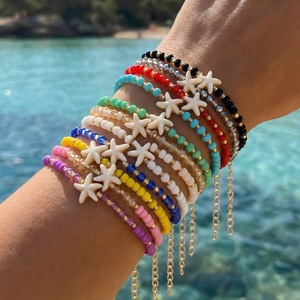 Bohemian Starfish <b>Beaded</b> <b>Bracelet</b> Set 13 Strips Adjustable Beach Style Jewelry Party Fashion <b>Bracelets</b> - Product Image 2