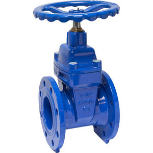 Válvula de compuerta de cuerpo plano DN 100 con cuña de goma para producto de válvula de control de brida - Product Image 2