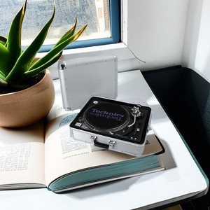 Étui de transport pour <span class=keywords><strong>platine</strong></span> <span class=keywords><strong>vinyle</strong></span> <span class=keywords><strong>Flight</strong></span> Sl 12 XT Noir Argent pour Technics SL1200 1210 Étui de transport en aluminium - Product Image 3