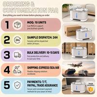 Fontaine à eau automatique pour chat et chien ChongxinIOT, 3,5 L, capteur 120 degrés, 8000 mAh, SUS304, affichage LED du niveau