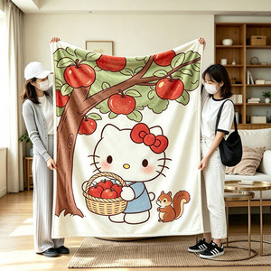 Custom <strong>Hello</strong> <strong>Kitty</strong> <strong>Blanket</strong> with logo Printed Fleece <strong>Blanket</strong> Personalized Patterns Plush sanrio Anime <strong>Blanket</strong> - Product Image 6