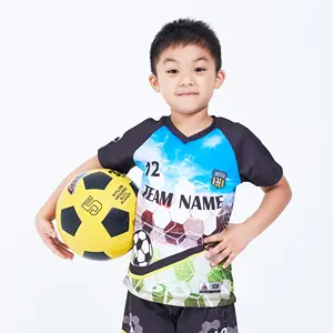 Digital Print Unisex Spandex / Polyester Polo Neck V-Neck Full All Over Print T-Shirts For Kids