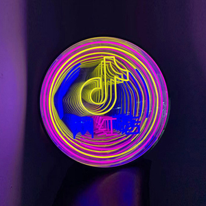 Dropshipping sans MOQ, livraison rapide, décoration murale LED néon personnalisée, miroir multicouche infini, enseigne néon 3D personnalisée - Product Image 1
