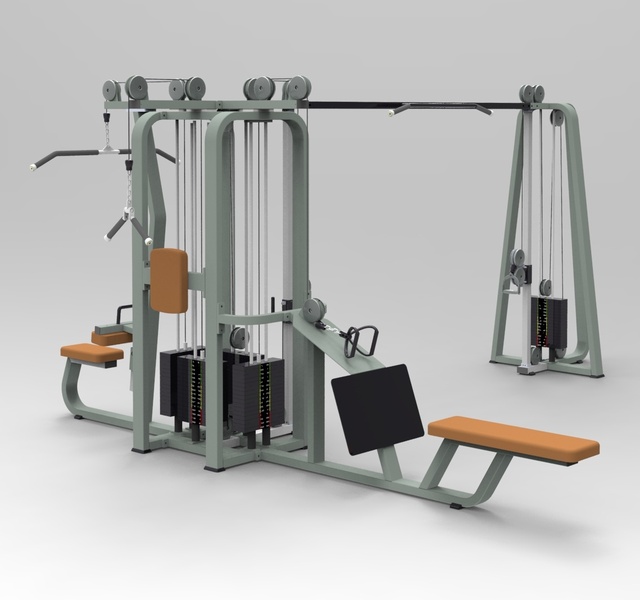 ASJ-S881 Good Design Hot Sales Multi Functional Commercial Gym Exercise Fitness Equipment Multi Jungle 5 Stations