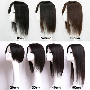 Swanee热卖8x12cm厘米丝绸基人发假发发夹，刘海雷米发夹，适合女性 - Product Image 5