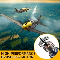 ARTLAND Avion de chasse P51D à moteur brushless transfrontalier avec télécommande Wi-Fi, modèle à aile fixe quatre canaux, chargeur inclus