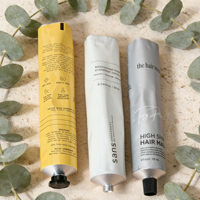 Tube cosmétique vide en aluminium personnalisé, 75 ml, 80 ml, 100 ml, pour crème pour les mains, avec bouchon à vis.