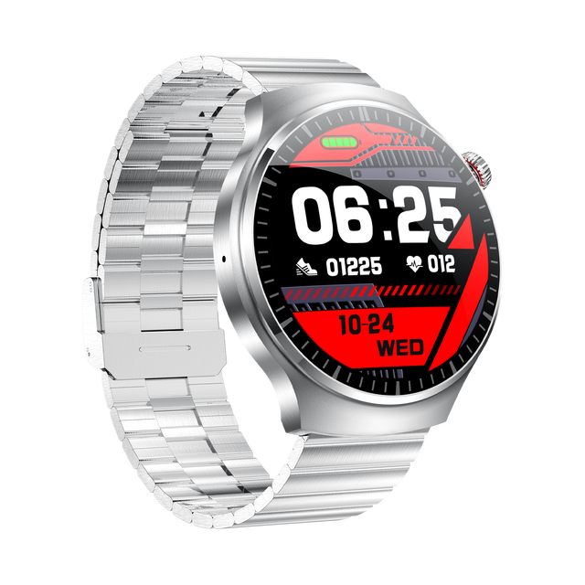 Smart Circle 1.5 Inch Round HD Touch Fitness Smartwatch with Heart Rate NFC Bluetooth Call Wireless Charging